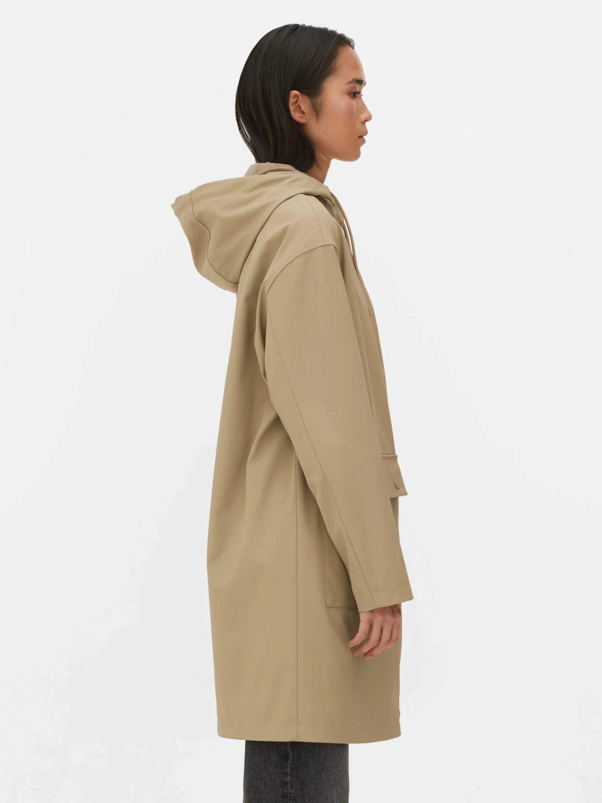 Chubasquero Con Revestimiento De Goma Y Capucha