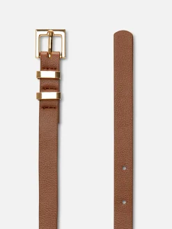 Cinturón Con Hebilla Cuadrada