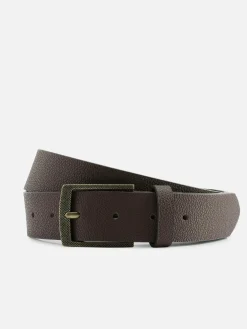 Cinturón De Piel Sintética Granulada