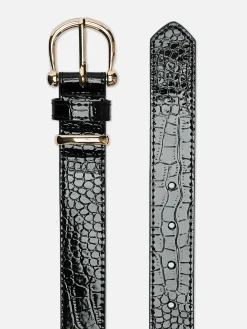 Cinturón Texturizado Con Hebilla