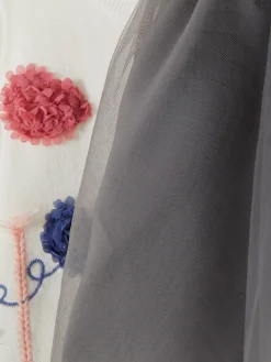 Conjunto De Cárdigan Y Tutú De Punto