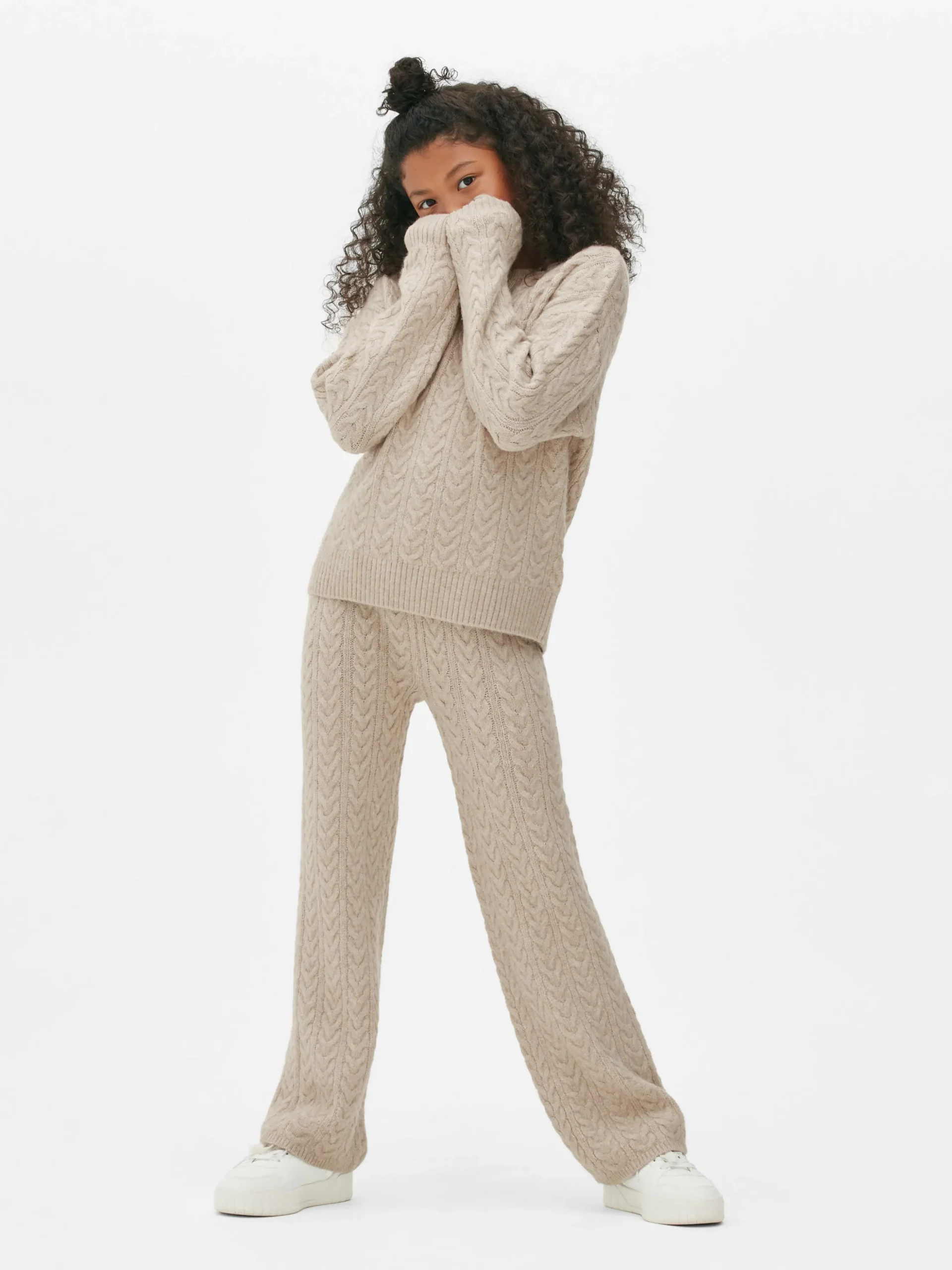 Conjunto De Leggings Y Jersey De Punto De Ochos