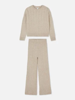 Conjunto De Leggings Y Jersey De Punto De Ochos