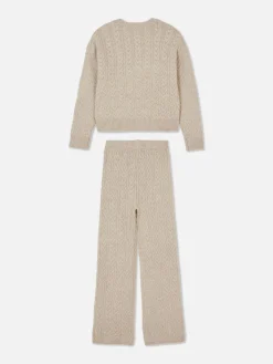 Conjunto De Leggings Y Jersey De Punto De Ochos