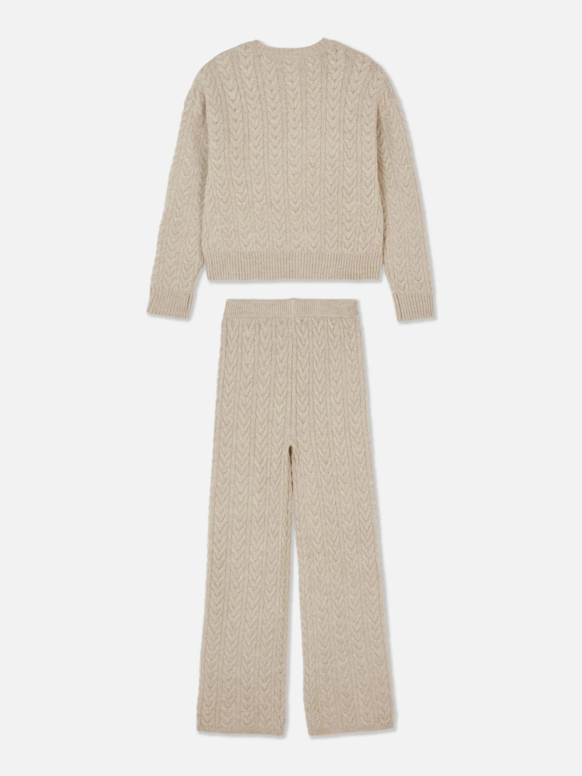 Conjunto De Leggings Y Jersey De Punto De Ochos