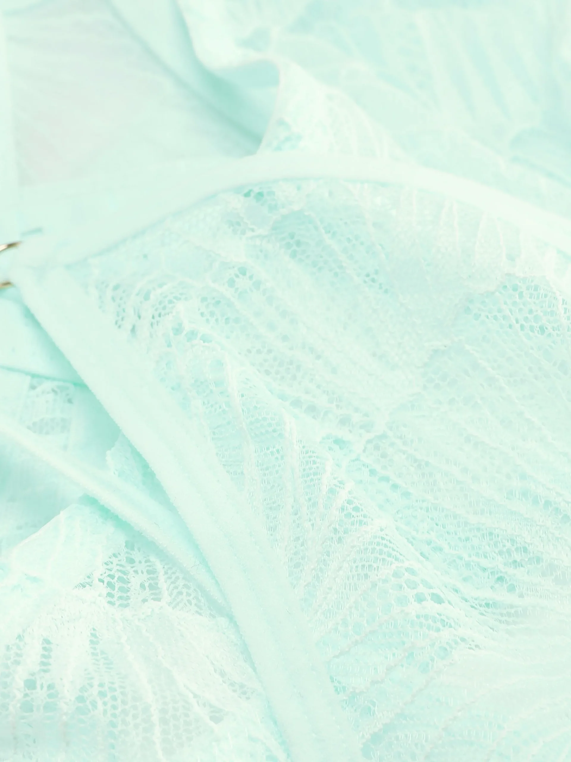 Conjunto De Sujetador De Encaje Sin Relleno Y Tanga