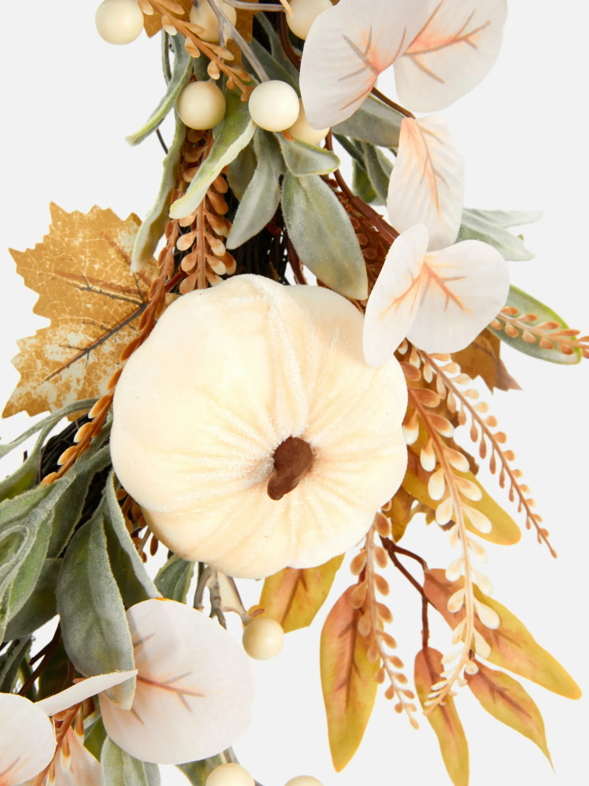 Corona Otoñal Con Follaje Artificial