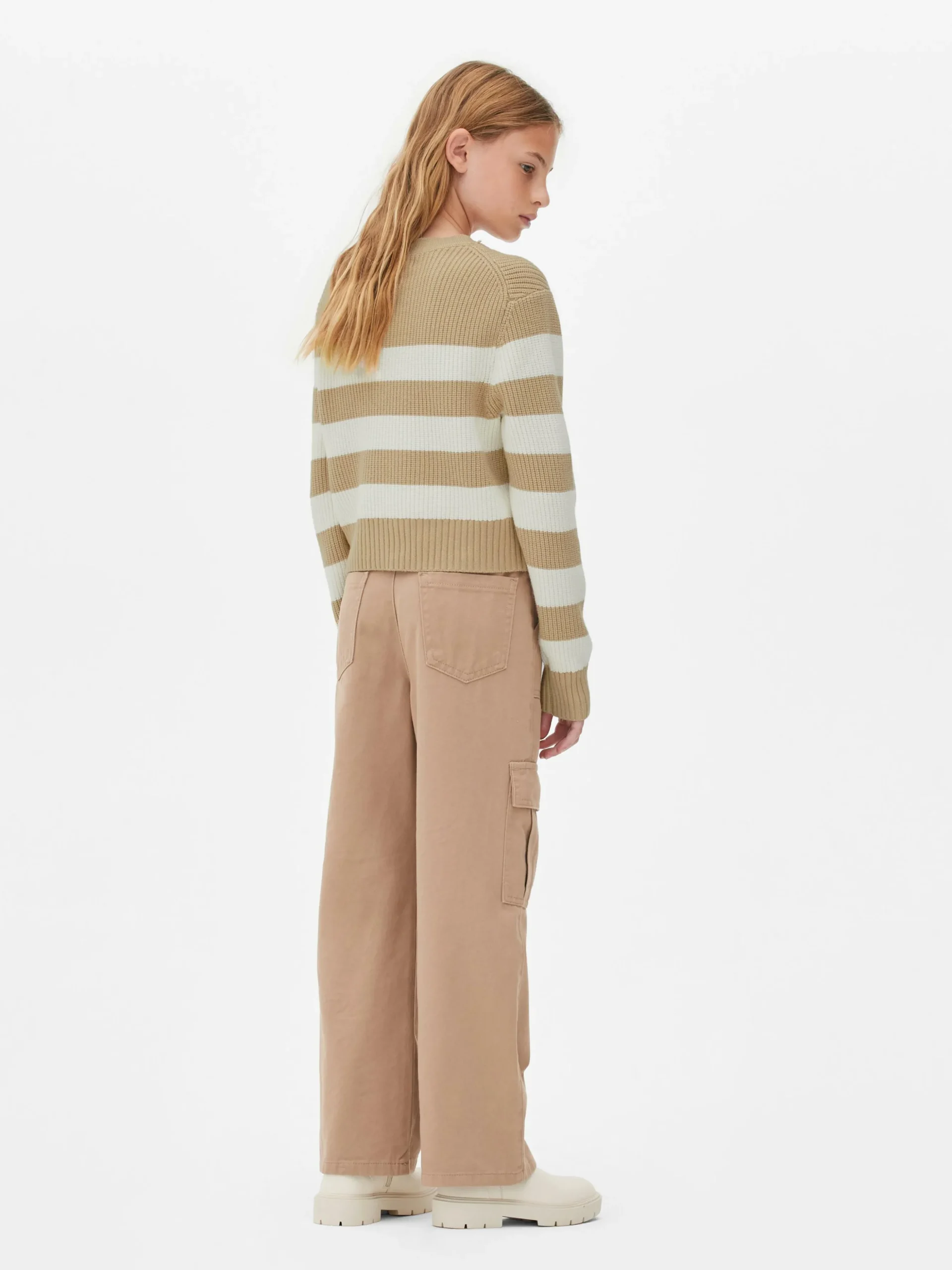 Cárdigan A Rayas Con Cremallera Bidireccional