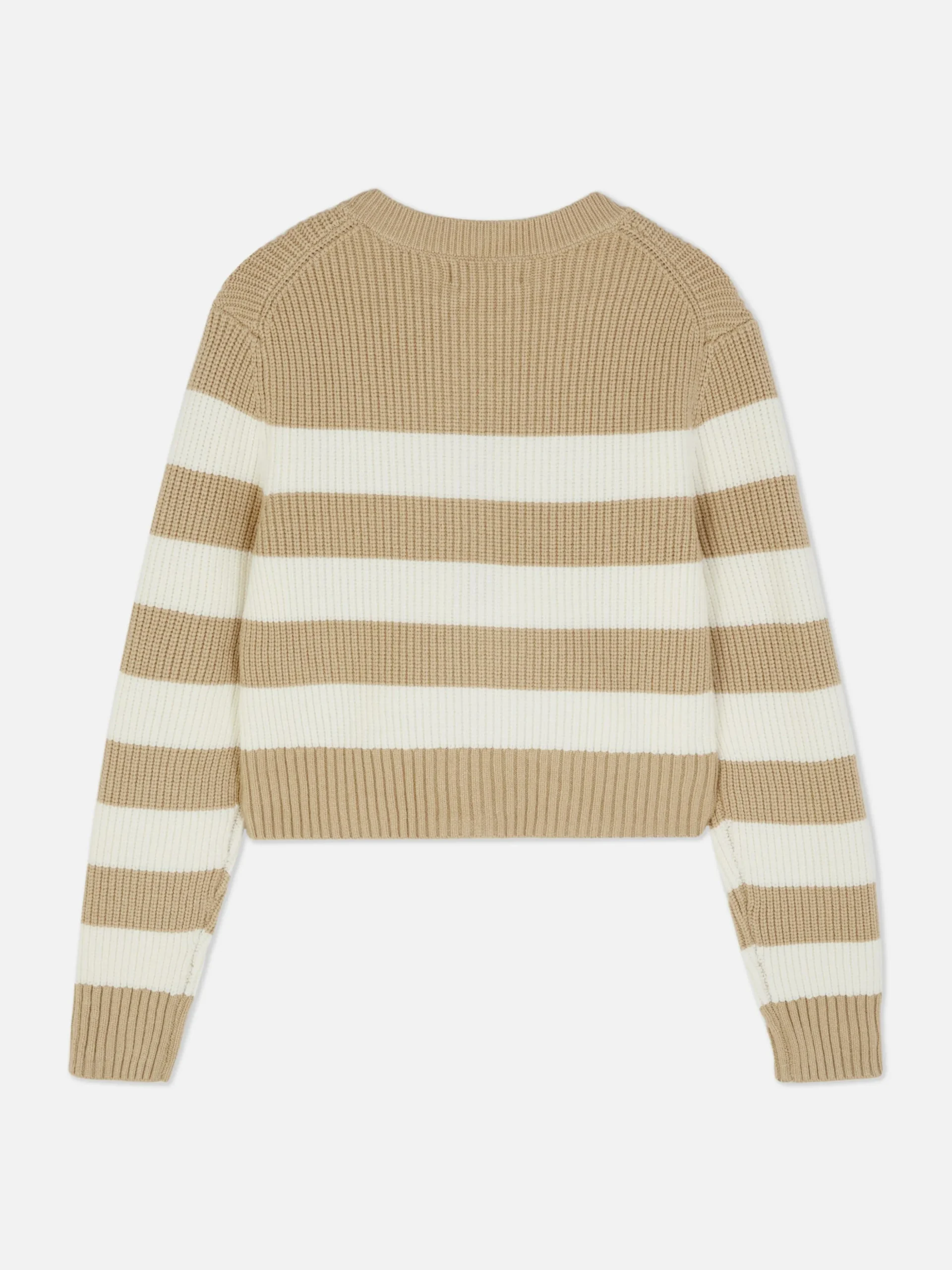 Cárdigan A Rayas Con Cremallera Bidireccional