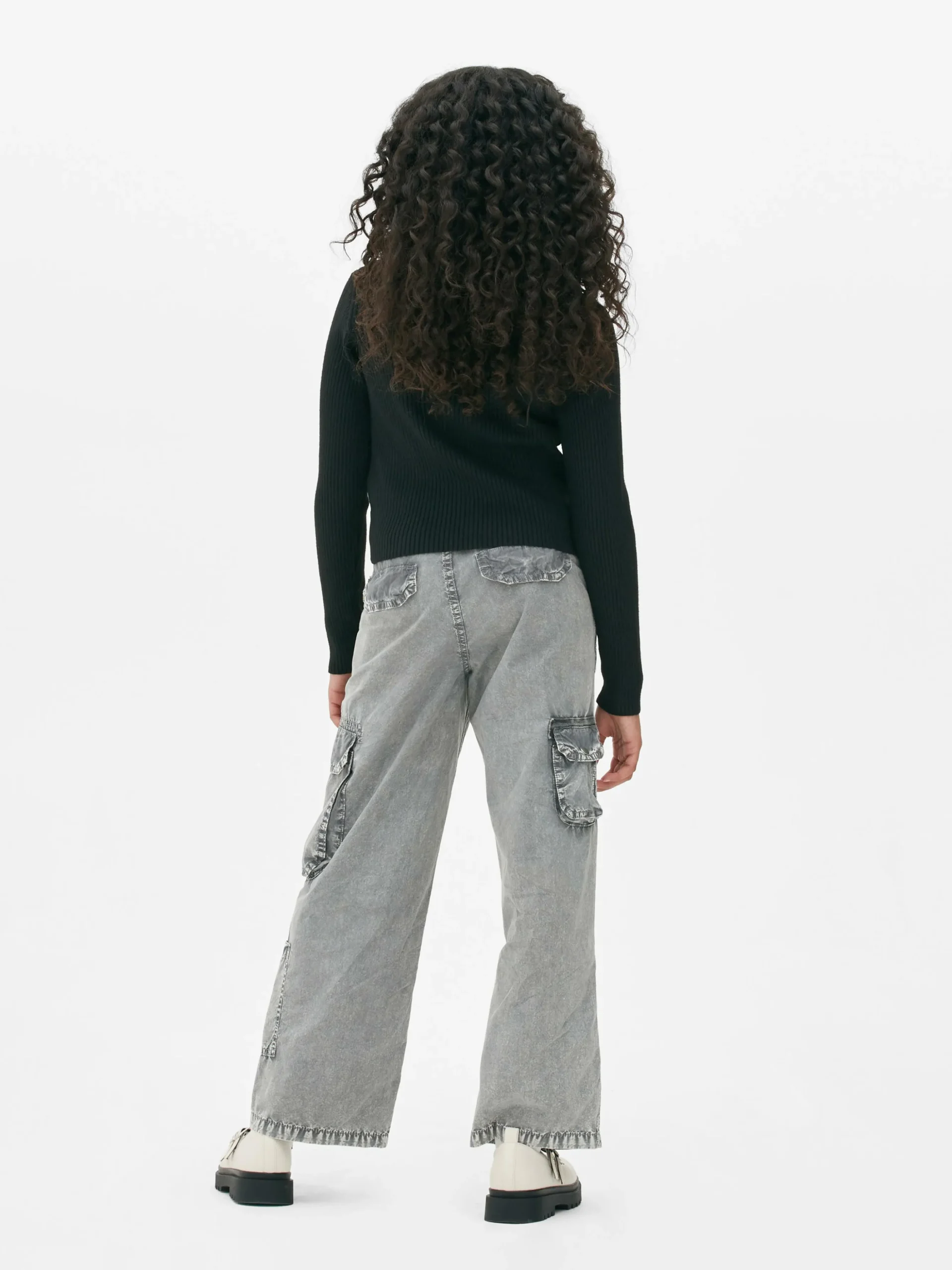 Cárdigan Acanalado Con Cremallera