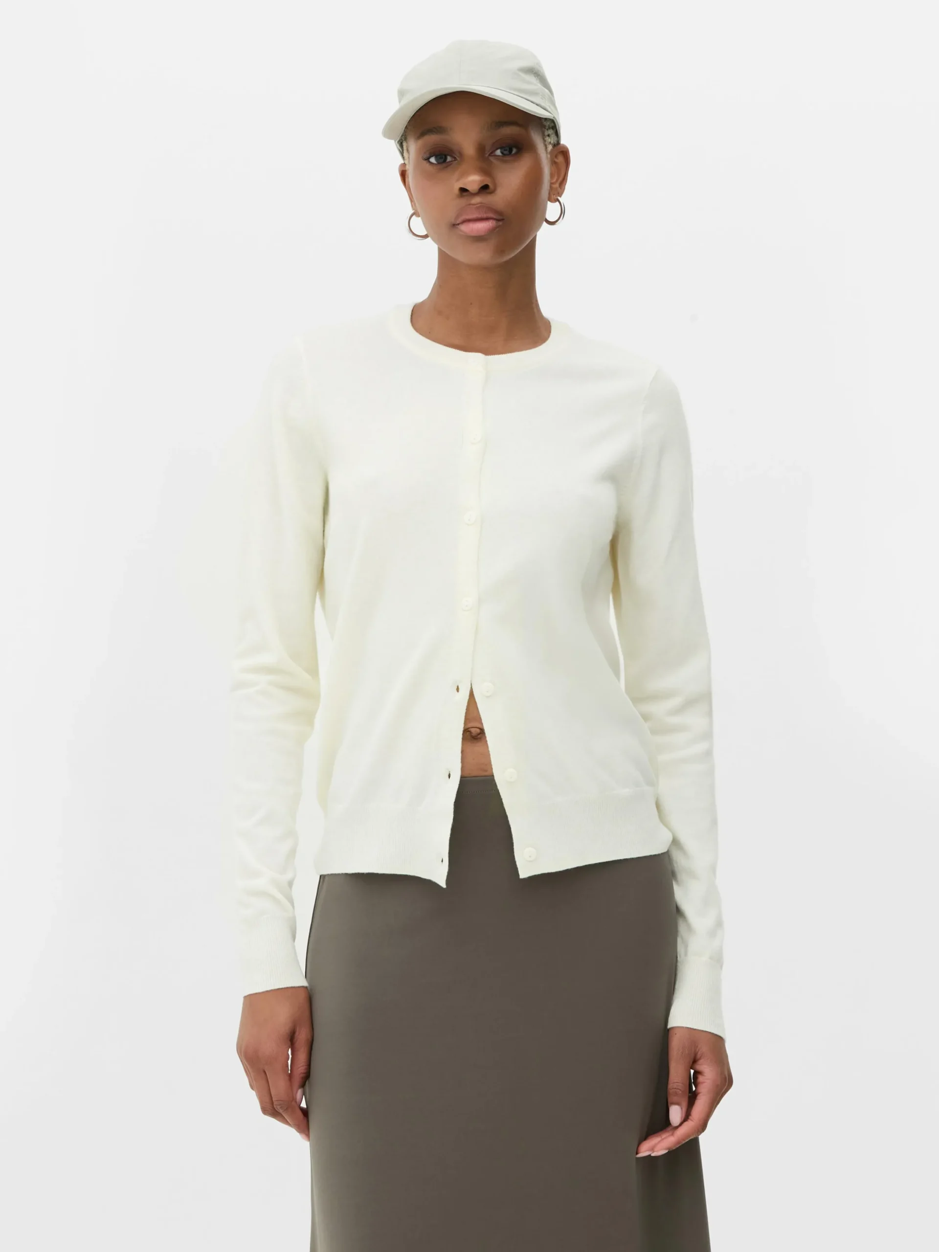 Cárdigan Clásico De Cuello Redondo