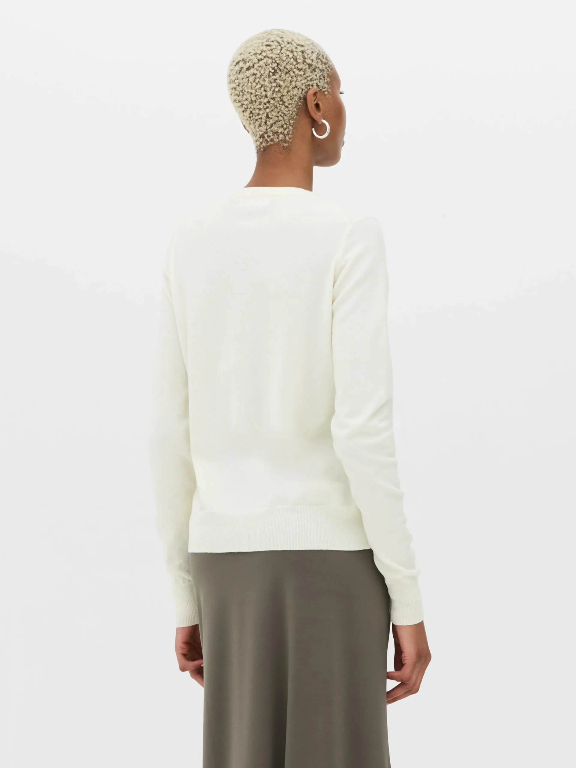 Cárdigan Clásico De Cuello Redondo