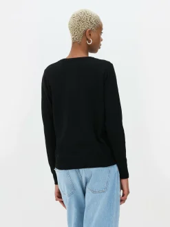 Cárdigan Clásico De Cuello Redondo