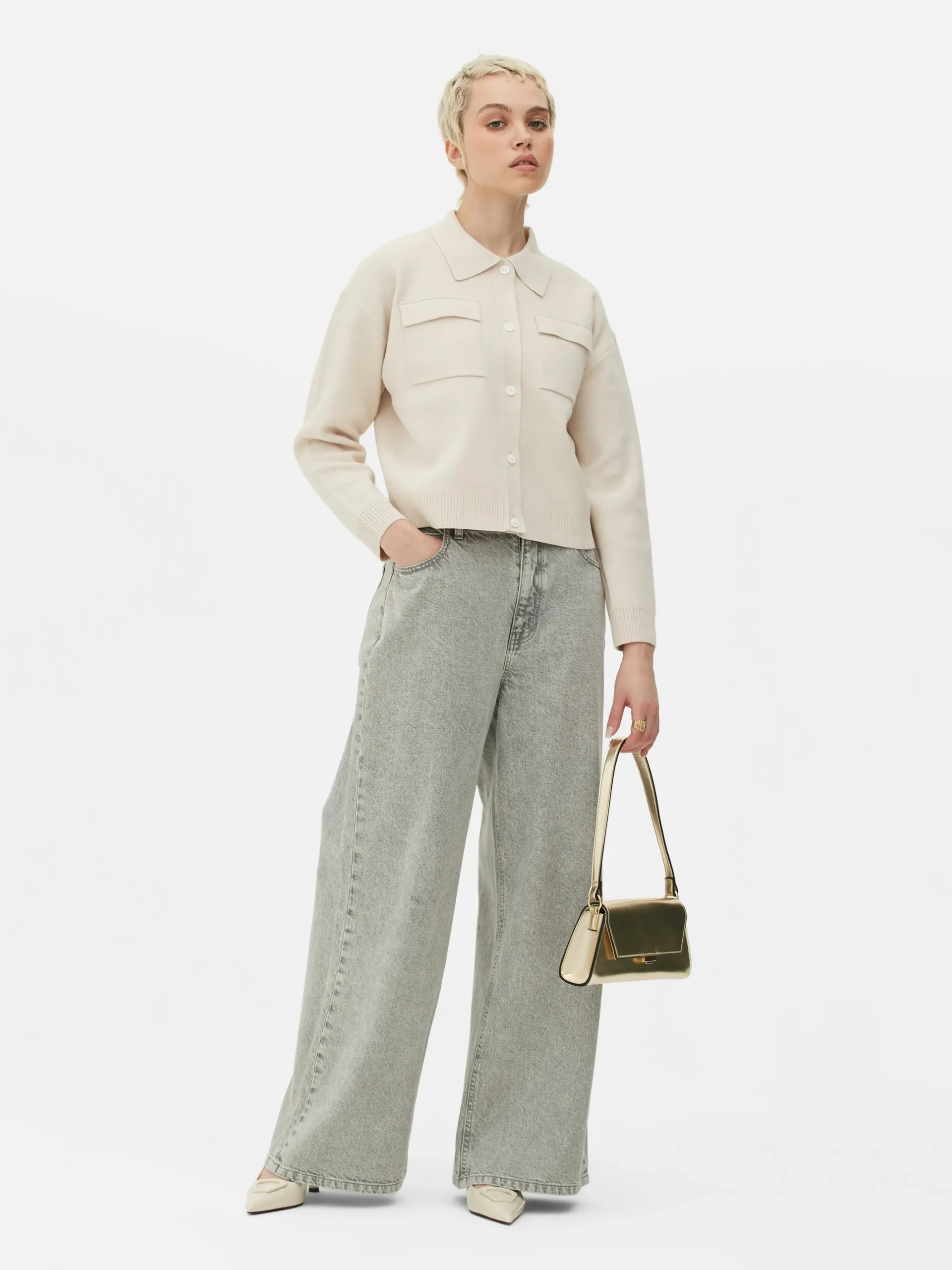 Cárdigan Con Botones Y Con Cuello