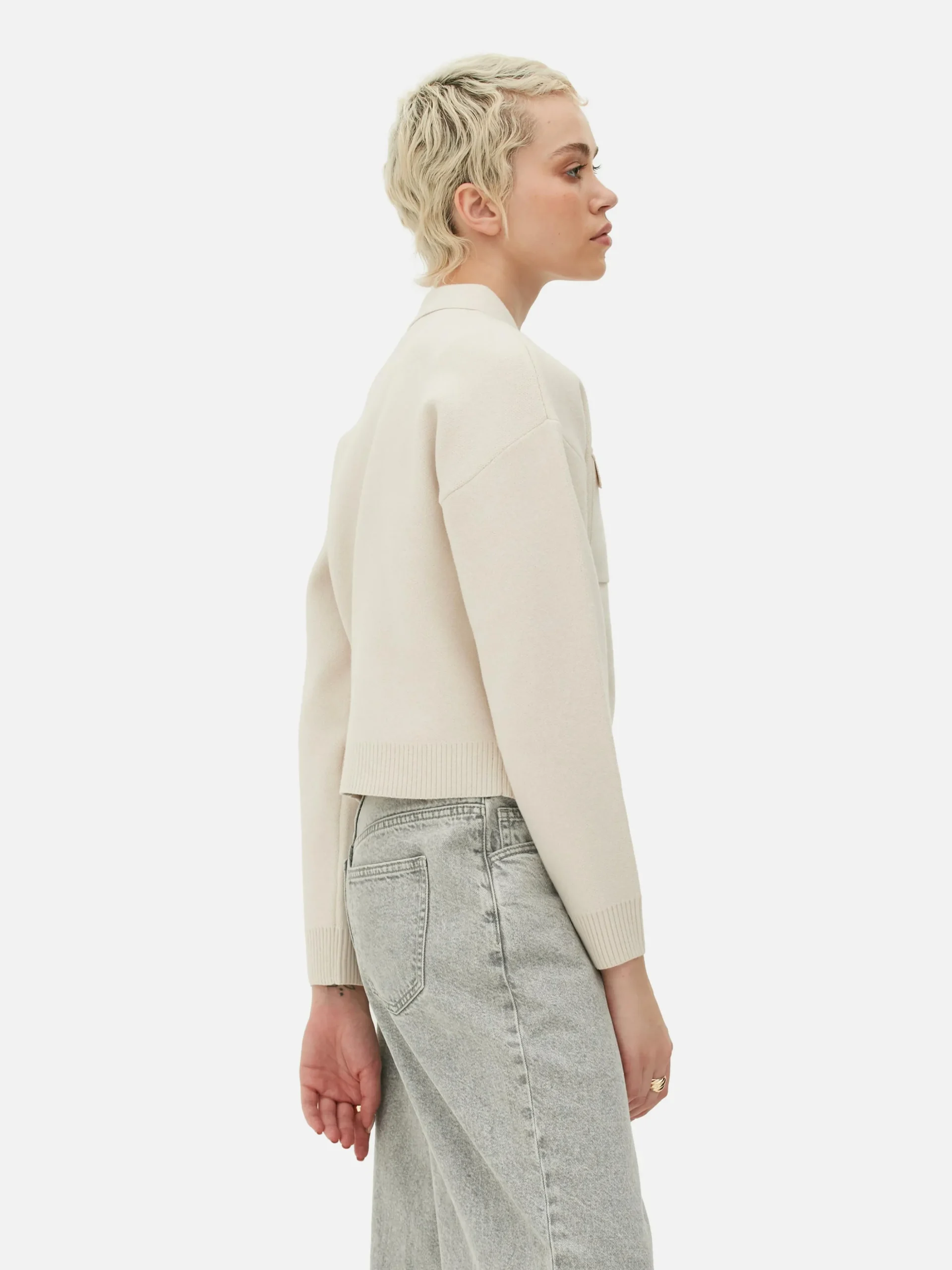 Cárdigan Con Botones Y Con Cuello