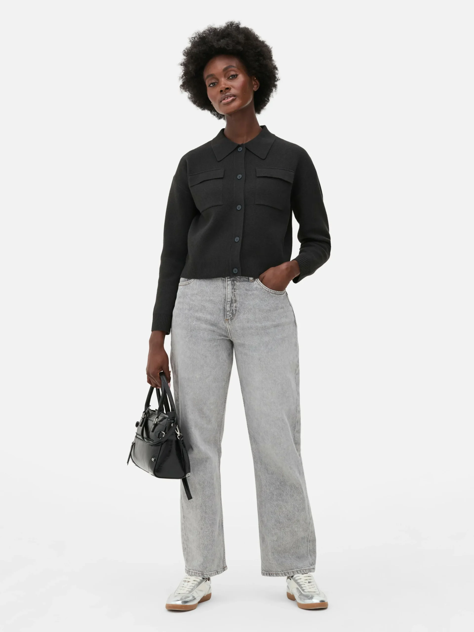 Cárdigan Con Botones Y Con Cuello