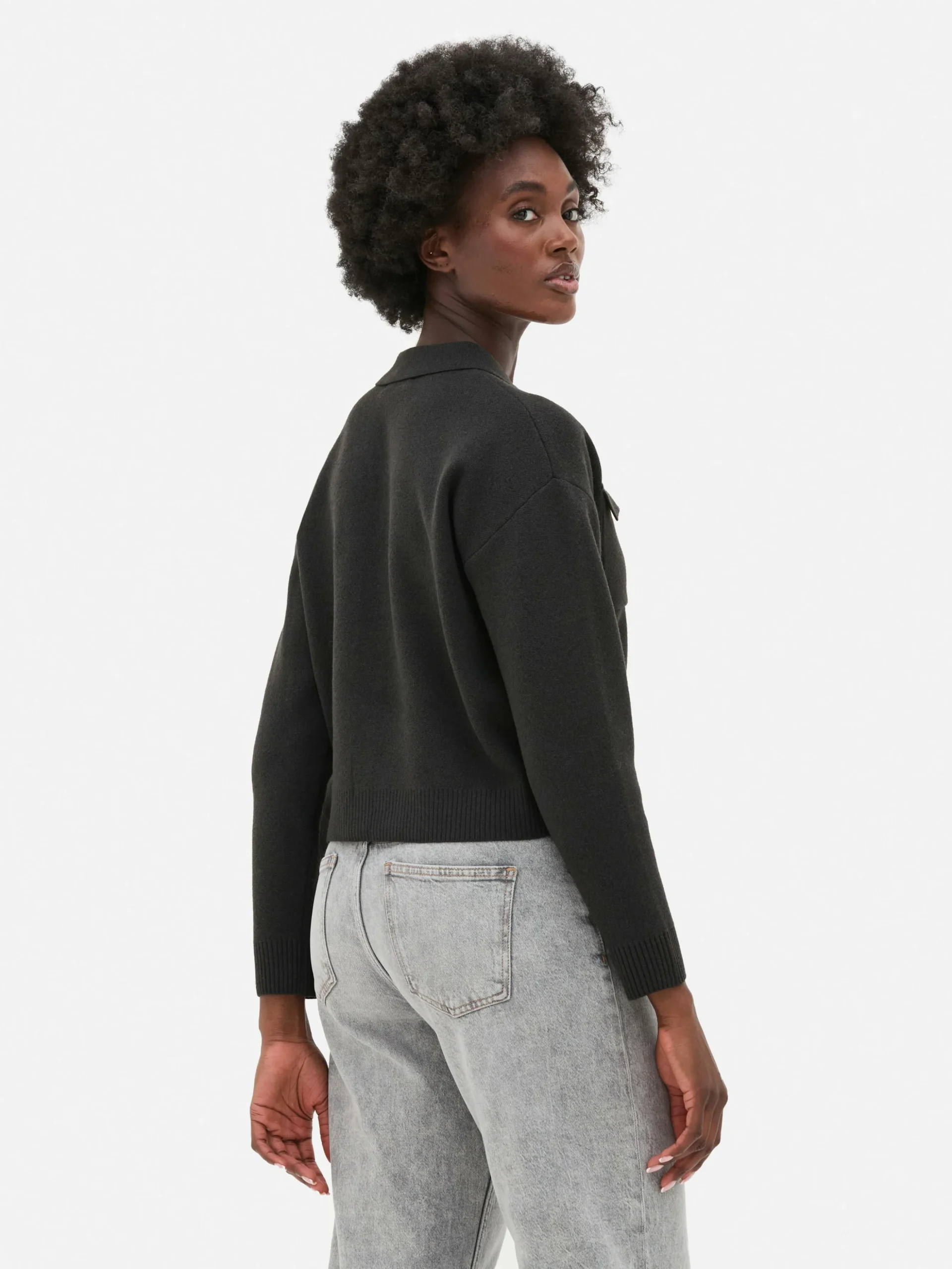 Cárdigan Con Botones Y Con Cuello