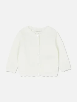 Cárdigan Con Ribete Festoneado