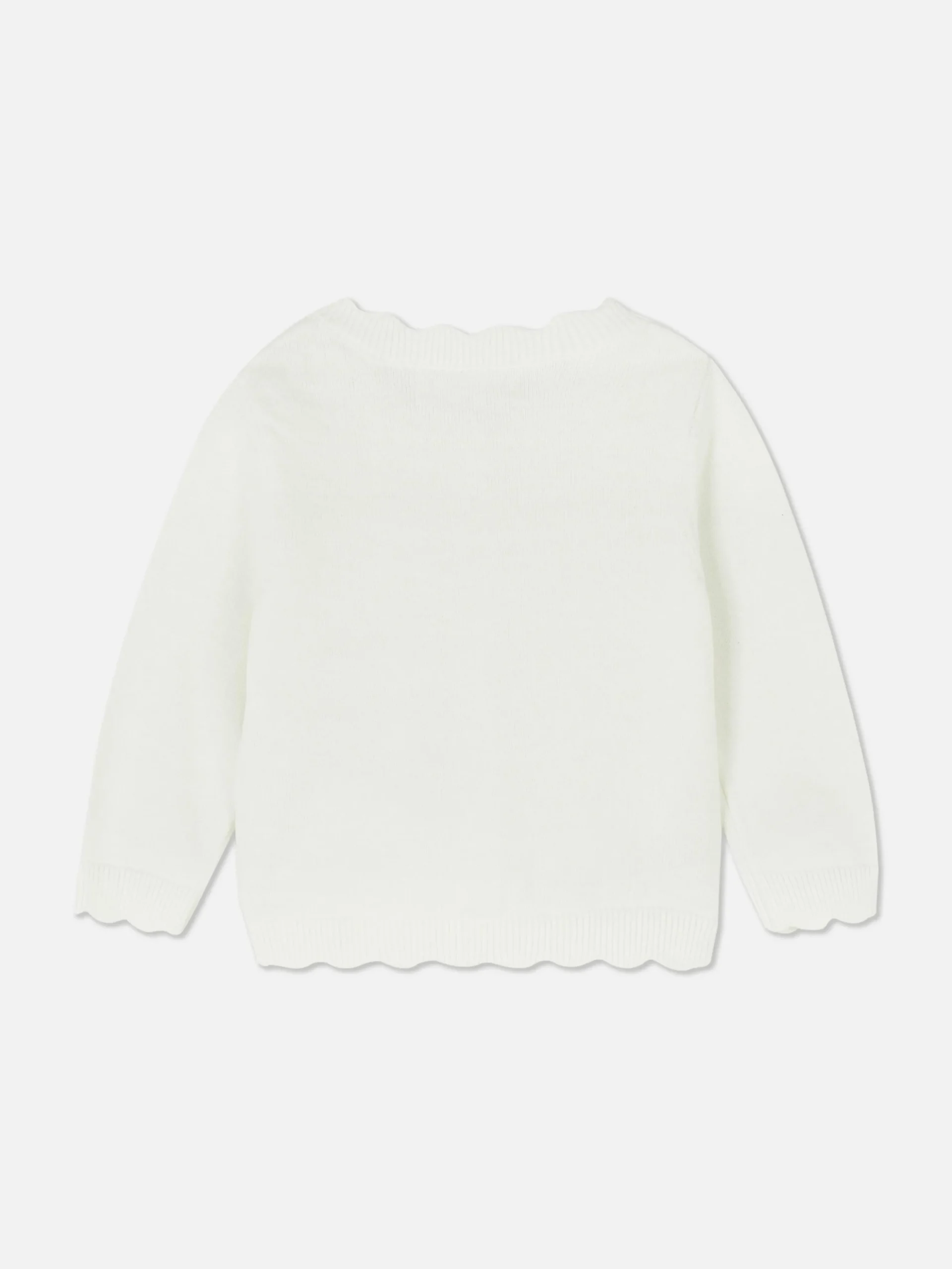 Cárdigan Con Ribete Festoneado