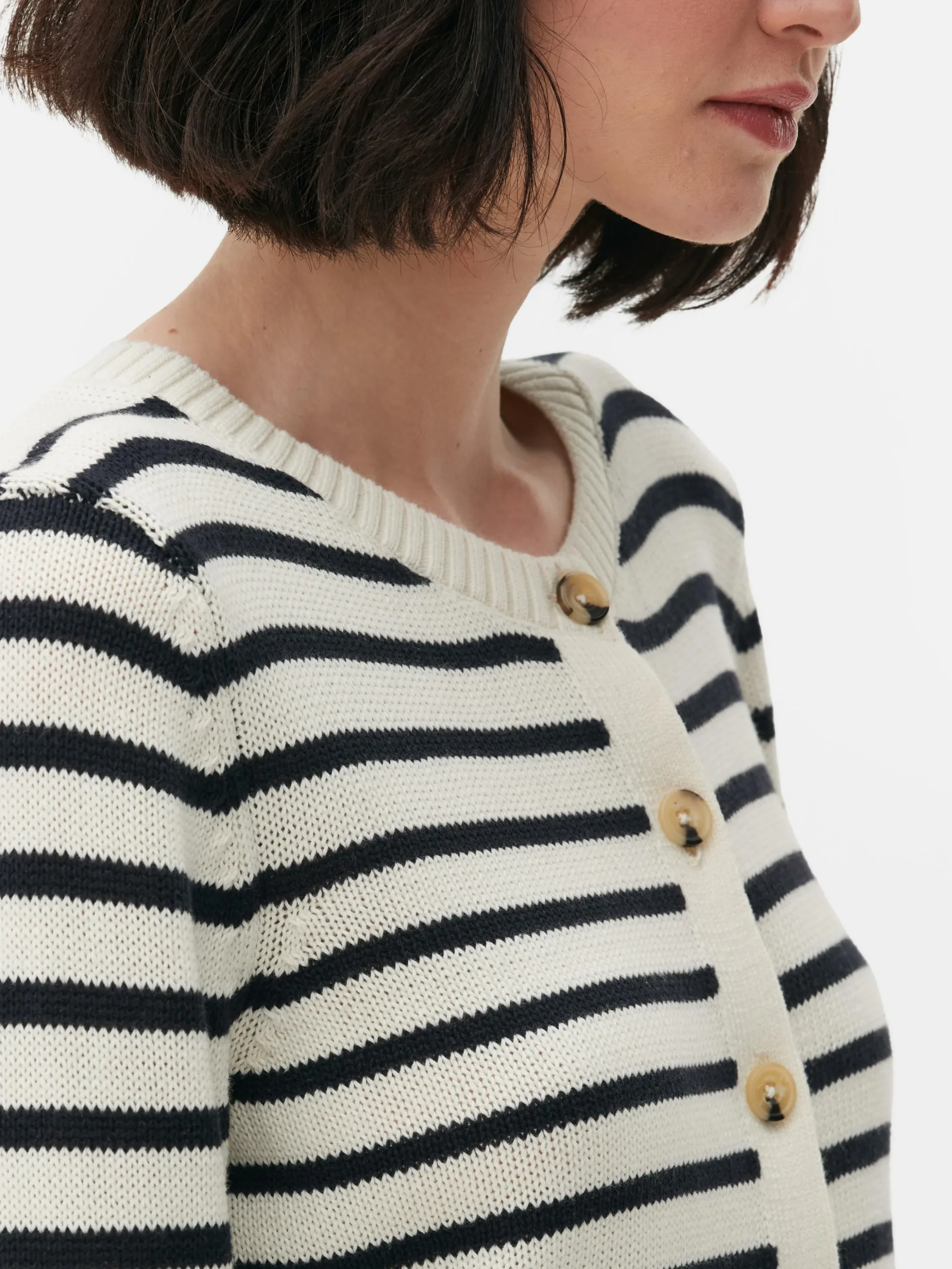 Cárdigan Corto A Rayas