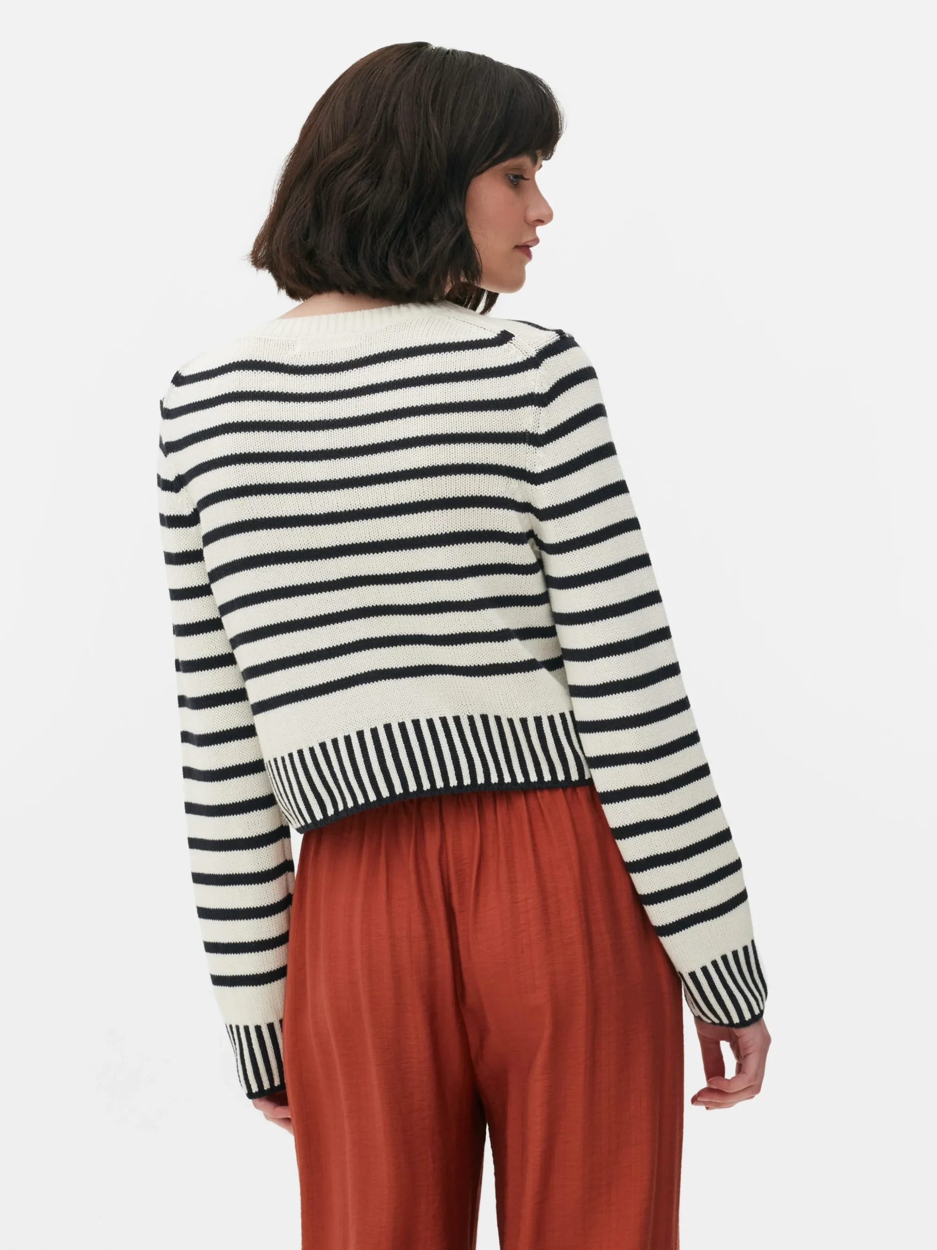 Cárdigan Corto A Rayas