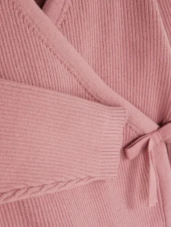 Cárdigan Cruzado Con Diseño Acanalado