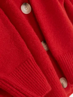 Cárdigan De Cuello Redondo Con Botones