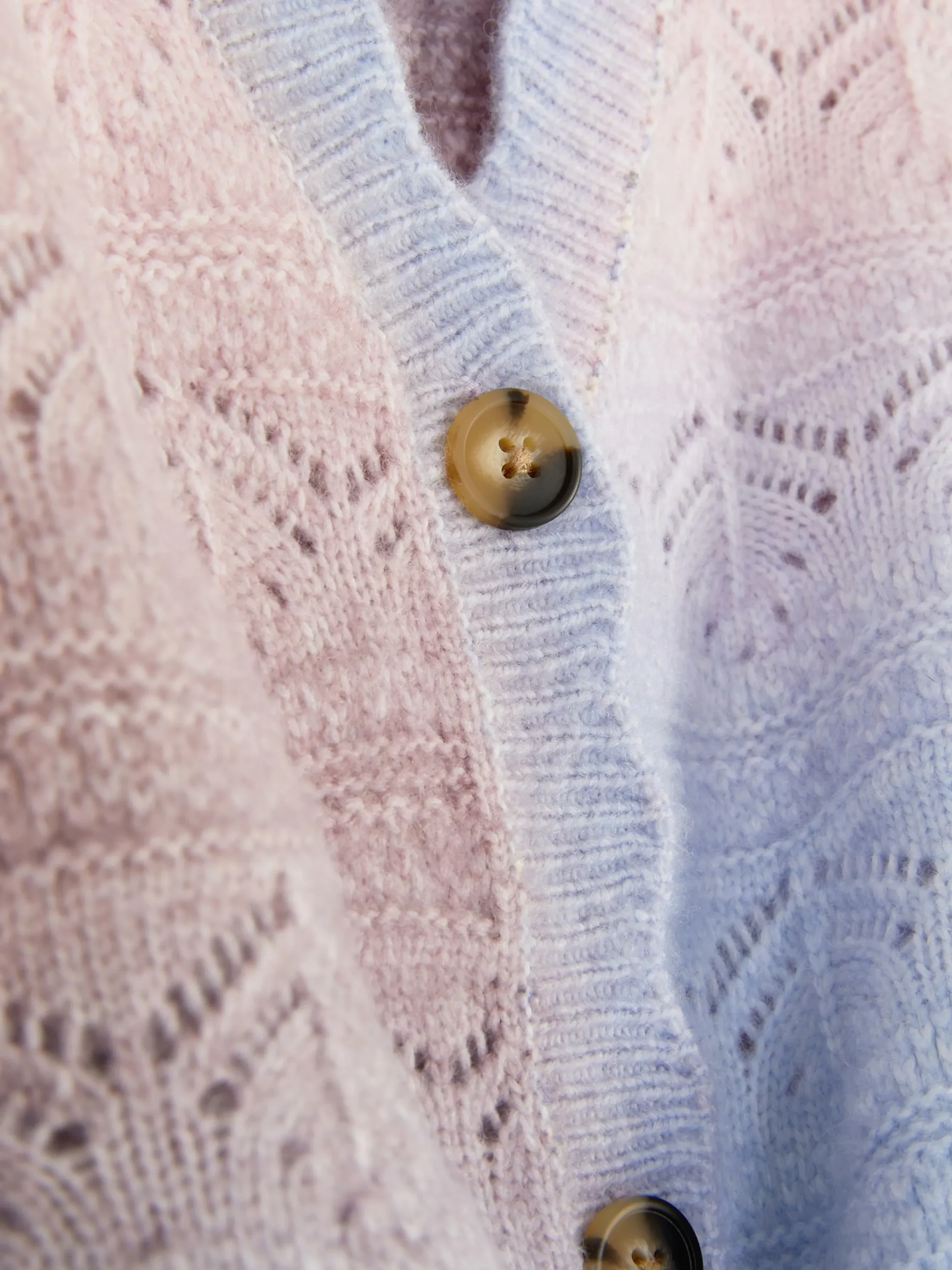 Cárdigan De Pointelle De Efecto Degradado