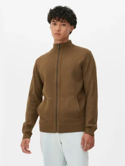 Cárdigan De Punto Con Cremallera