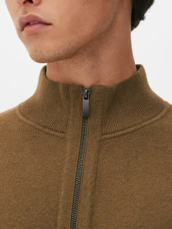 Cárdigan De Punto Con Cremallera