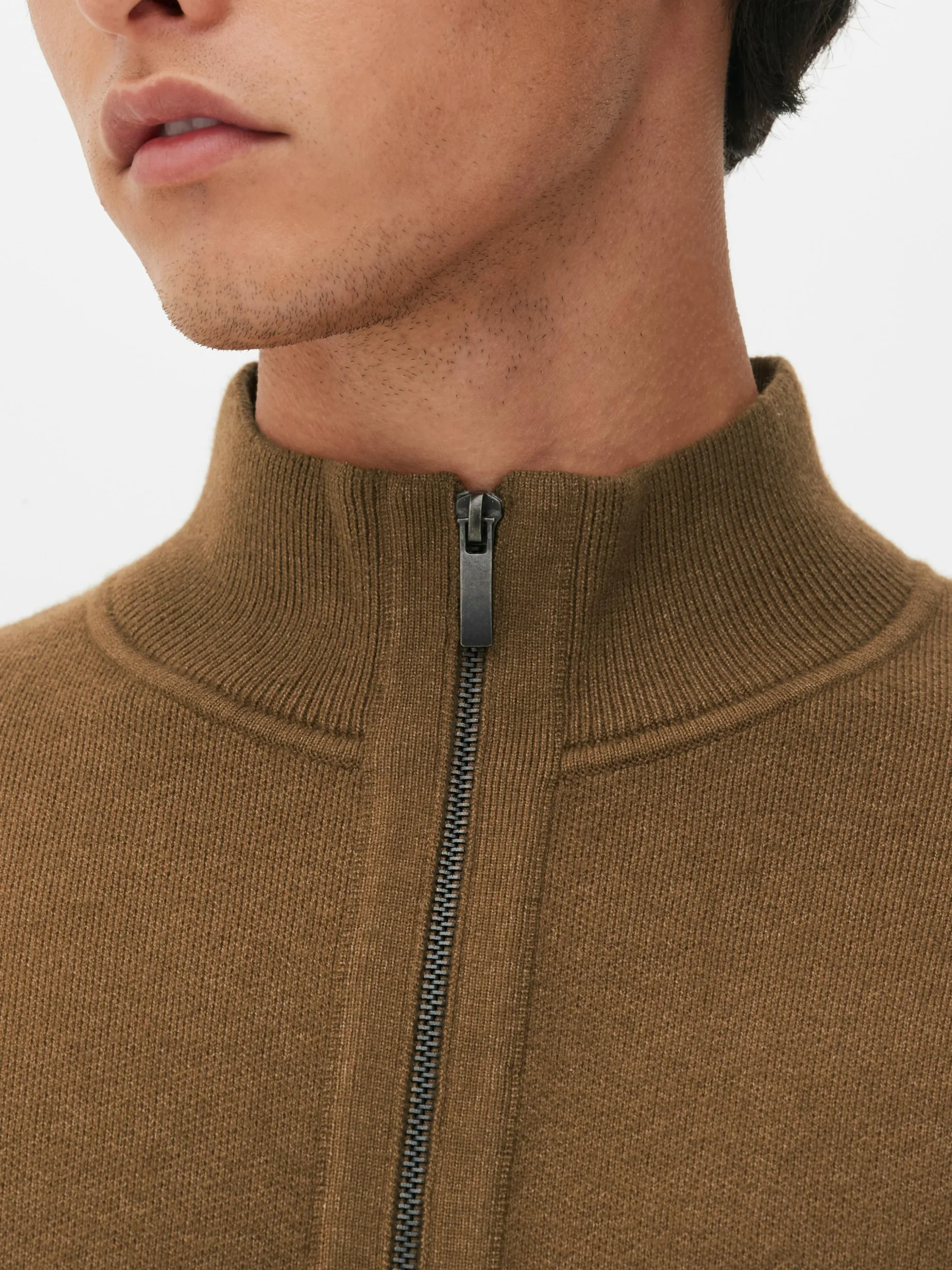 Cárdigan De Punto Con Cremallera