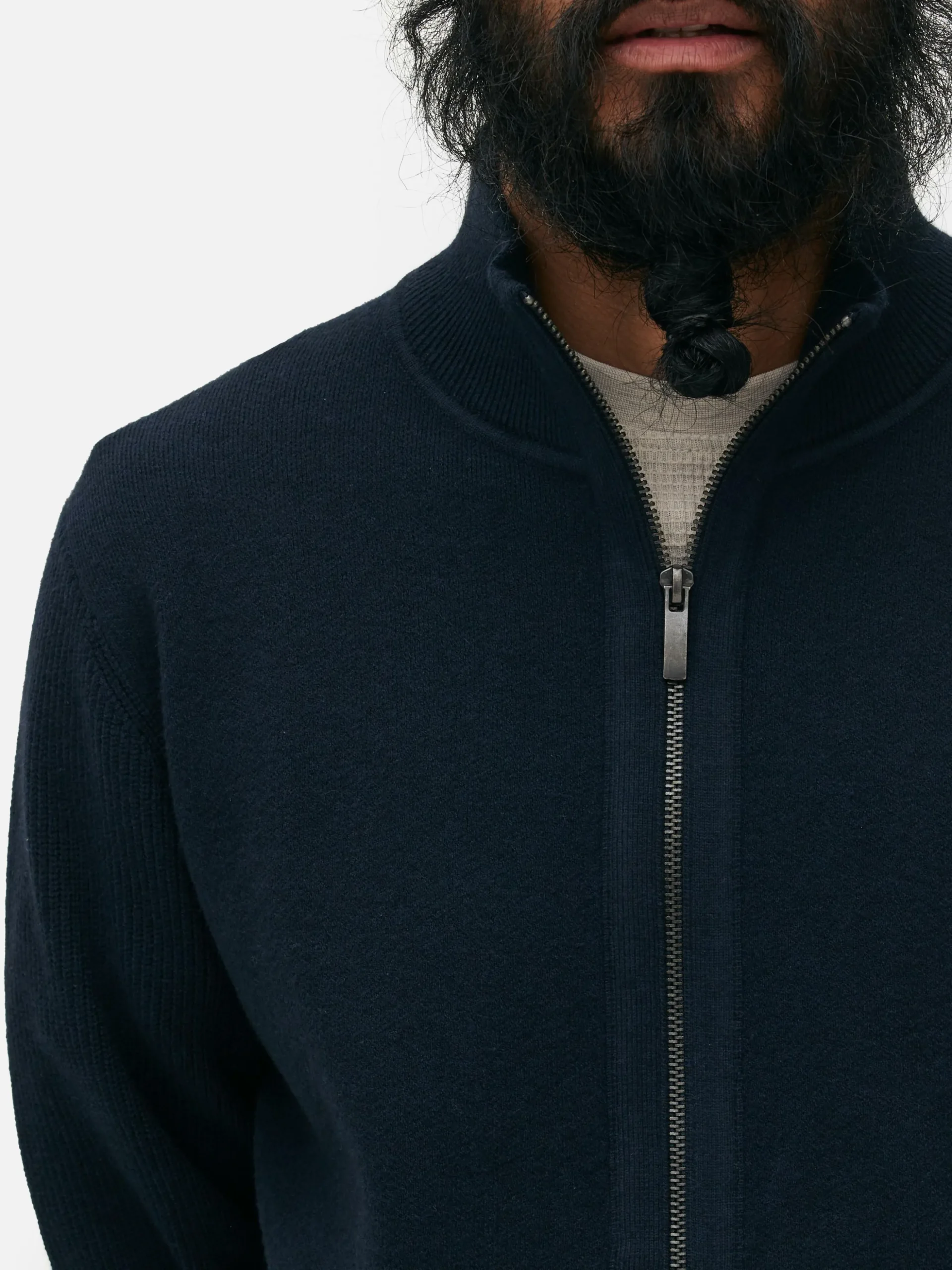 Cárdigan De Punto Con Cremallera