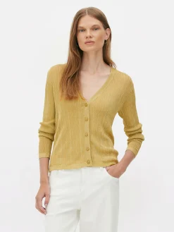 Cárdigan De Punto Con Cuello De Pico De The Edit