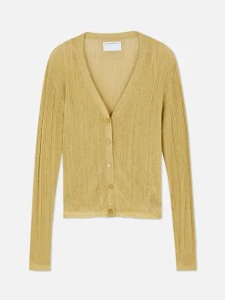 Cárdigan De Punto Con Cuello De Pico De The Edit