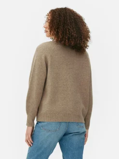 Cárdigan De Punto Con Cuello De Pico