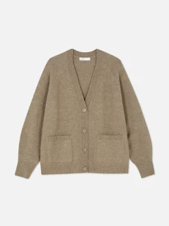 Cárdigan De Punto Con Cuello De Pico