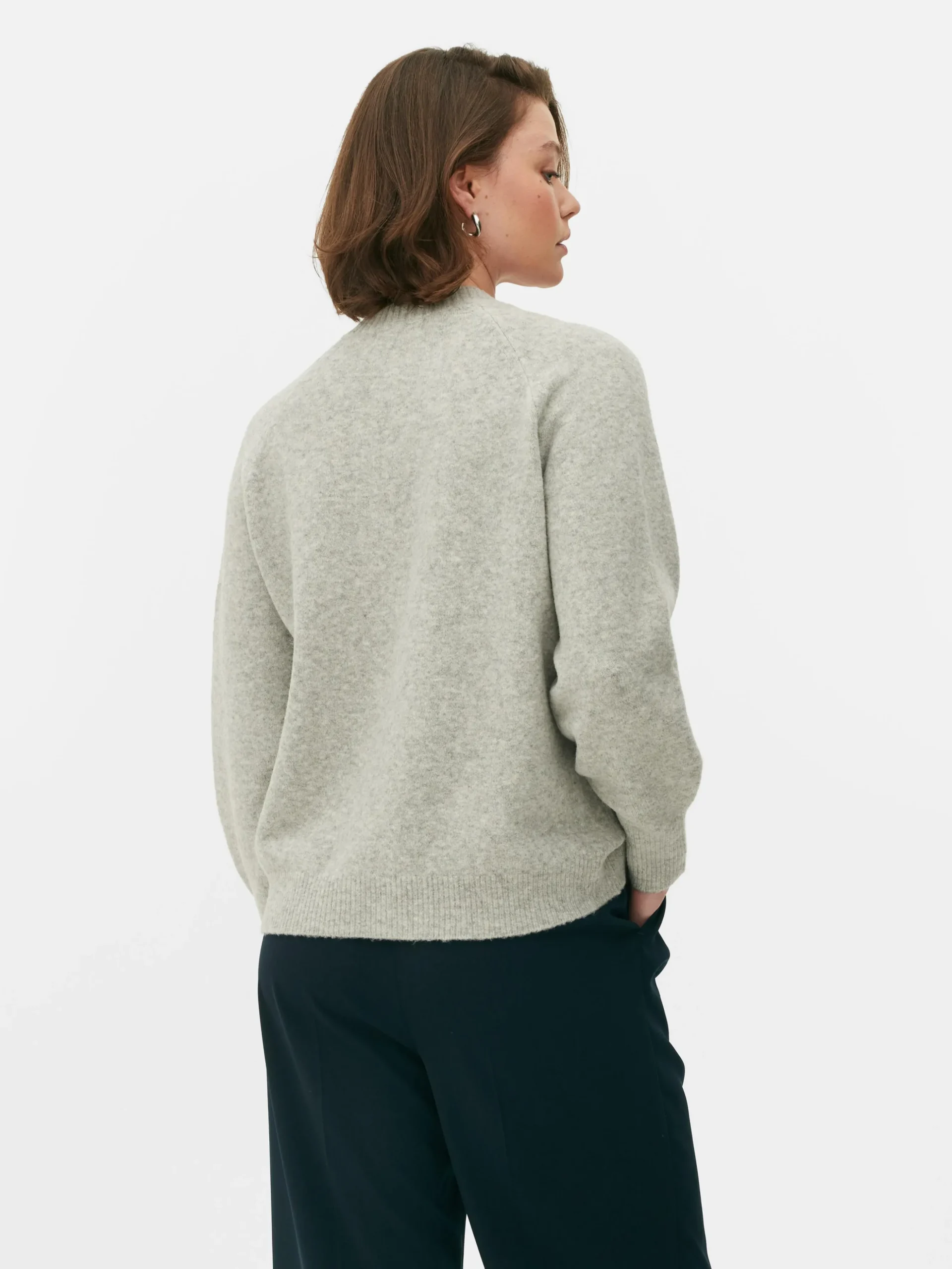 Cárdigan De Punto Con Cuello De Pico