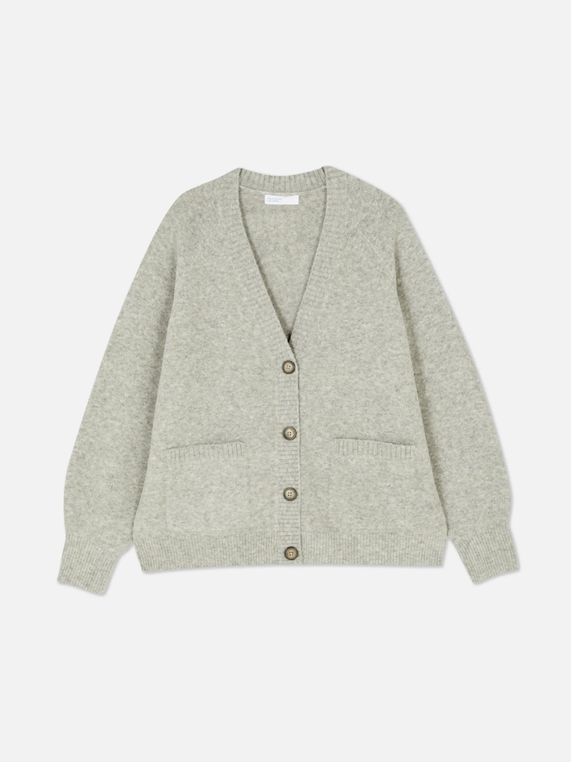 Cárdigan De Punto Con Cuello De Pico