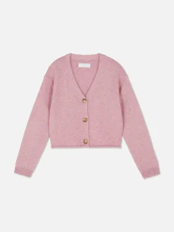 Cárdigan De Punto Con Dobladillo En El Bajo