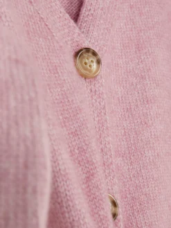 Cárdigan De Punto Con Dobladillo En El Bajo