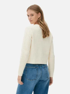 Cárdigan De Punto Gofrado