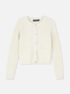 Cárdigan De Punto Gofrado