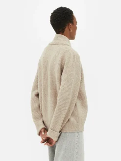 Cárdigan Drapeado Con Botones De Estilo Chal