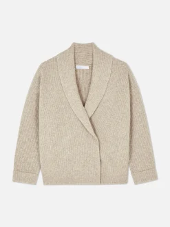 Cárdigan Drapeado Con Botones De Estilo Chal