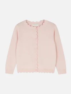 Cárdigan Festoneado Con Botones