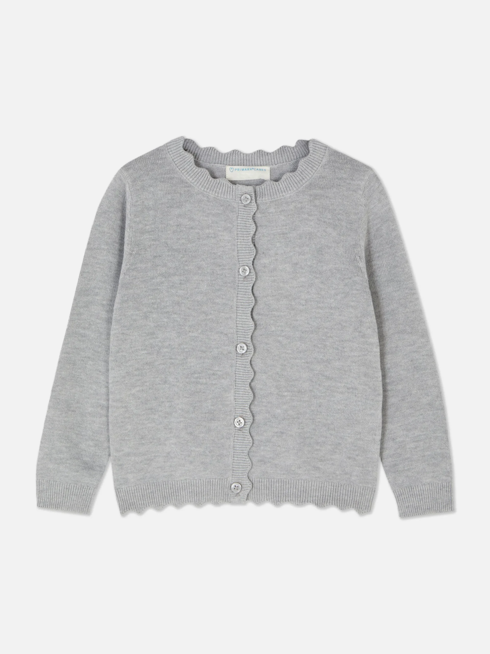 Cárdigan Festoneado Con Botones