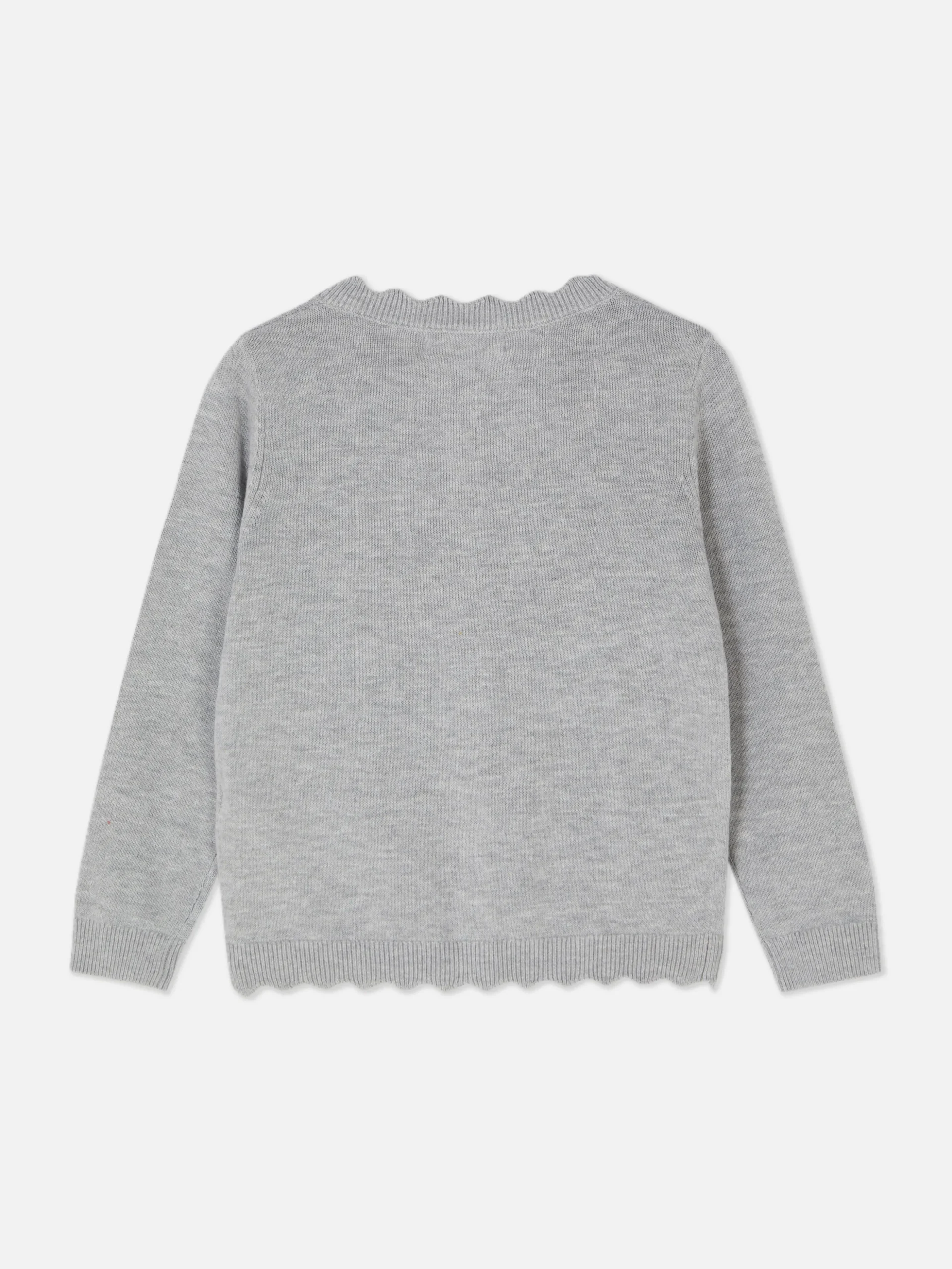 Cárdigan Festoneado Con Botones