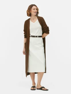 Cárdigan Largo Acanalado