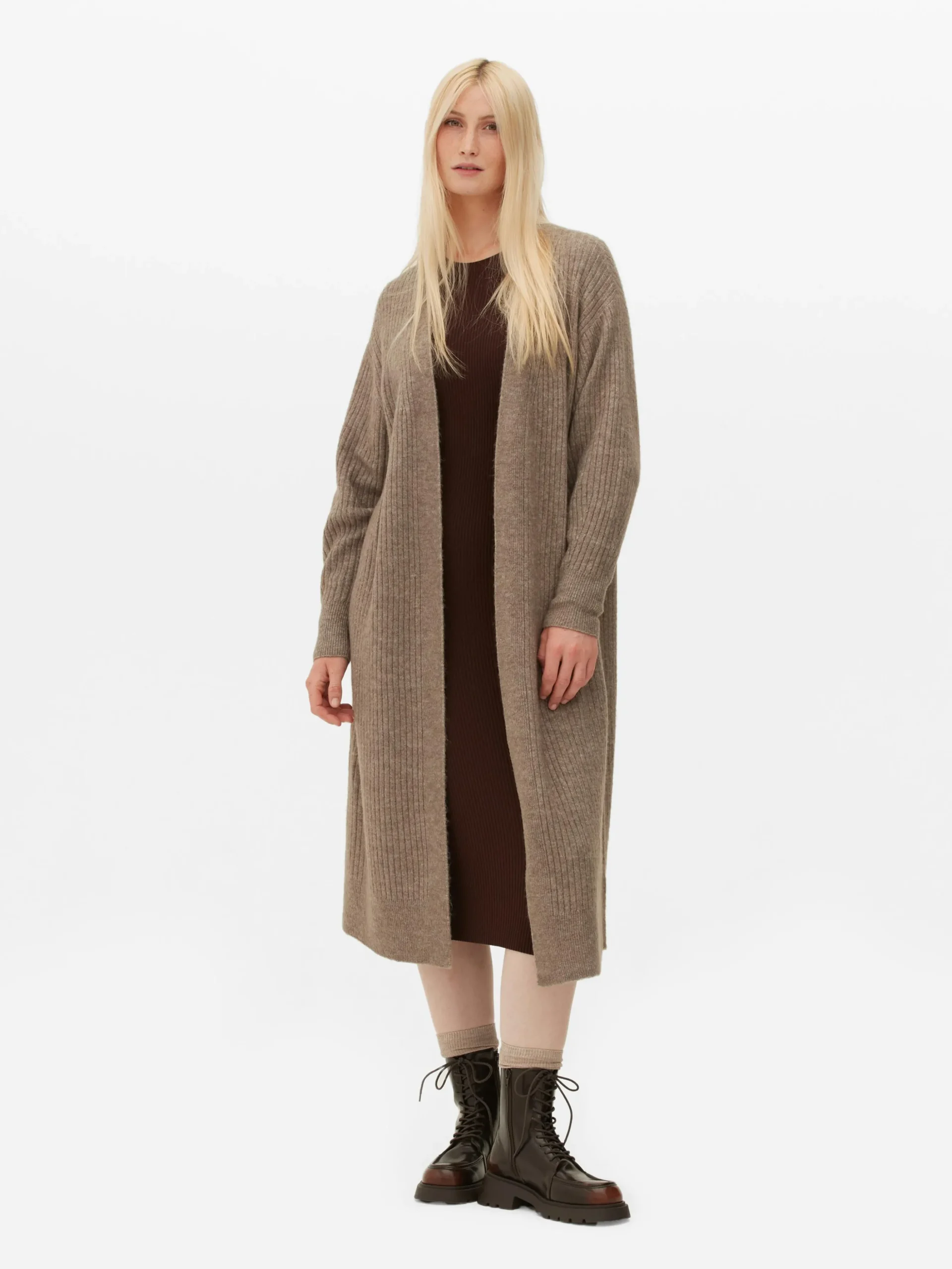 Cárdigan Largo Acanalado