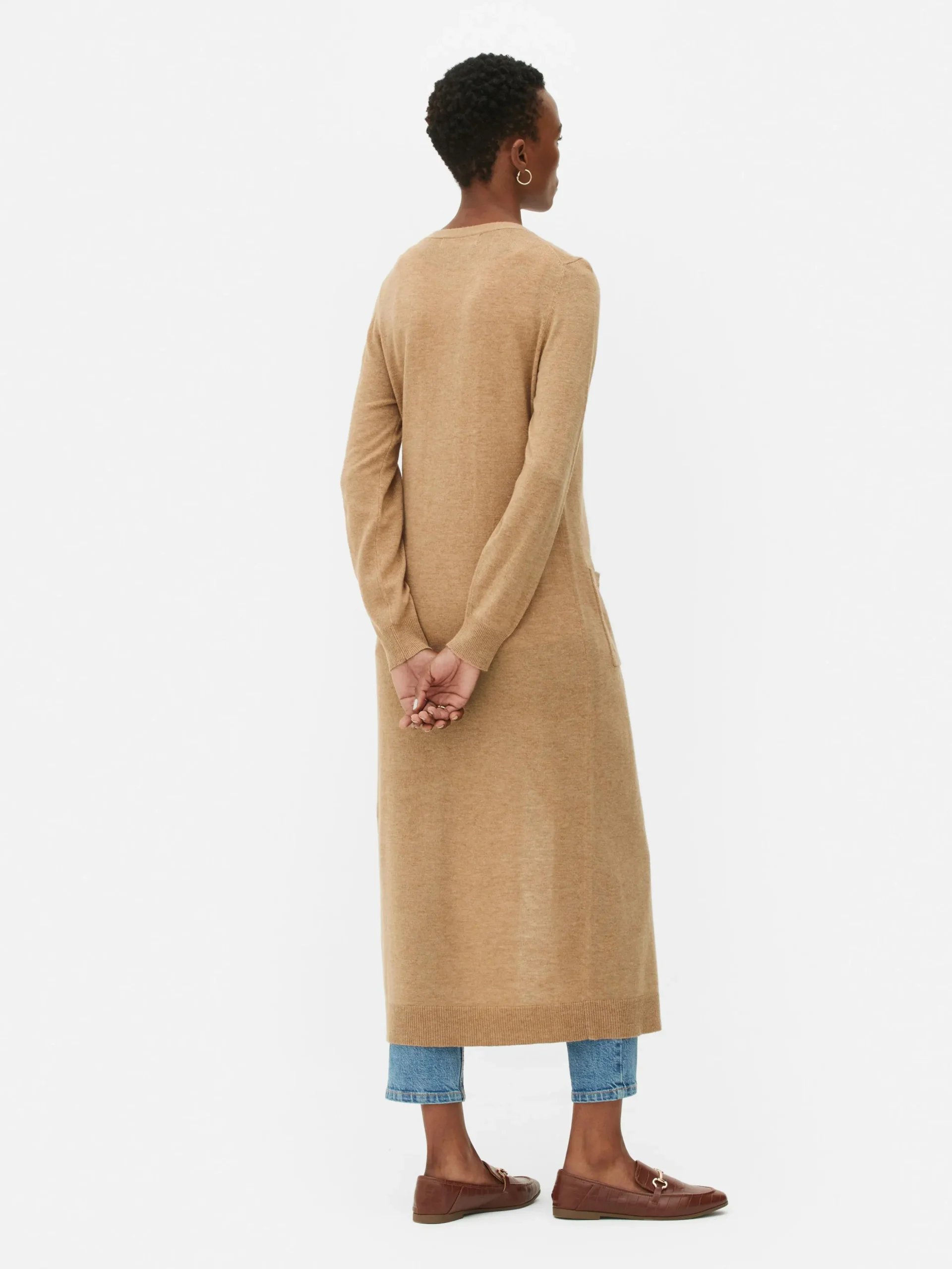 Cárdigan Largo Con Botones